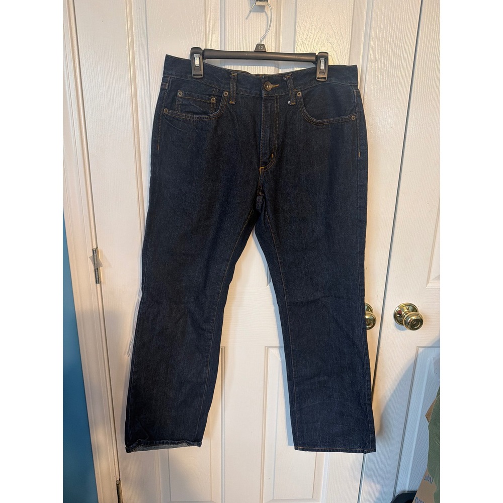 Sonoma Life Style Mens Dark Wash Straight Leg Denim Jeans 33x30 Indigo Cotton - Picture 1 of 9